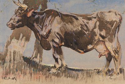 Den gamle kua (gouache på lin) av Joseph Crawhall
