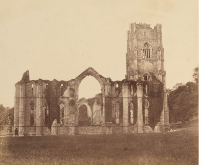 Fountains Abbey. The Chapel of the Nine Alters, eksteriør, 1850-tallet. av Joseph Cundall