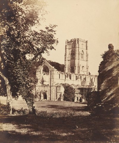 Fountains Abbey. Kirken, Klosteret og Hospitium, 1850-årene. av Joseph Cundall