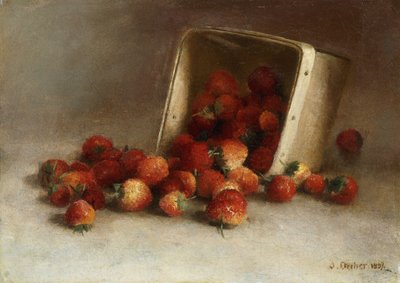 Eske med jordbær, 1897 av Joseph Decker
