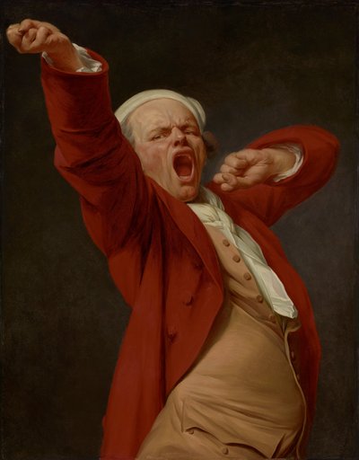 Selvportrett, Gjesping, av 1783 (olje på lerret) av Joseph Ducreux