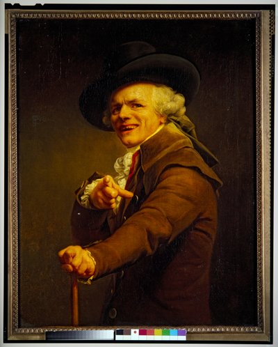 Selvportrett i Mocking, udatert (lerret) av Joseph Ducreux