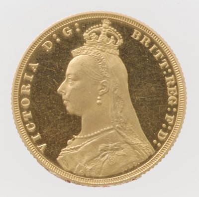 Queen Victoria Jubilee Head-proof suveren, 1887. av Joseph Edgar Boehm
