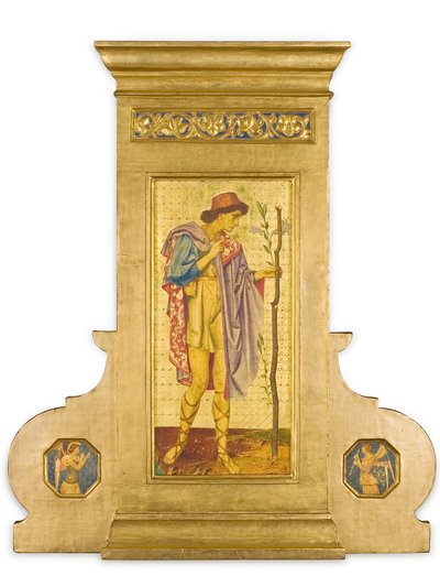 Crystofore, 1898-99 (blandet media på bearbeidet bladgullpanel) av Joseph Edward Southall