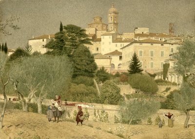 I Toscana, 1906 (wc på papir) av Joseph Edward Southall