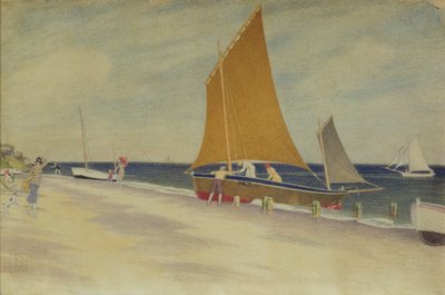 Pleasures of the Seaside, 1925 (wc på papir) av Joseph Edward Southall