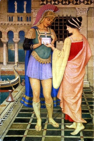 Presentasjon av kisten av Joseph Edward Southall