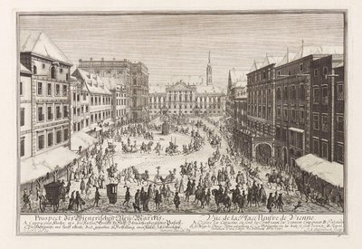 Wien Neuer Markt nye marked, 1719. av Joseph Emanuel Fischer von Erlach