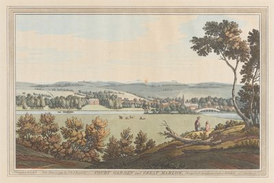 Court Garden og Great Marlow av Joseph Farington