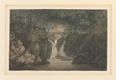 Nedre foss Rydal av Joseph Farington