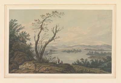 Utsikt over Windermere med utsikt til Great Island av Joseph Farington