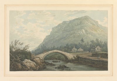 Utsikt over Bridge & Village of Rydal av Joseph Farington
