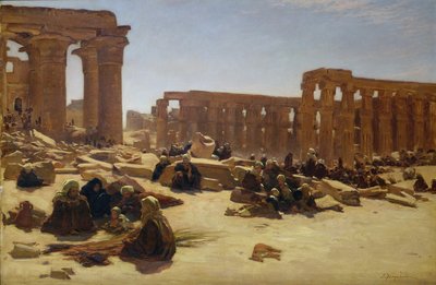 Ruinene av tempelet i Luxor, ca. 1890 av Joseph Farquharson