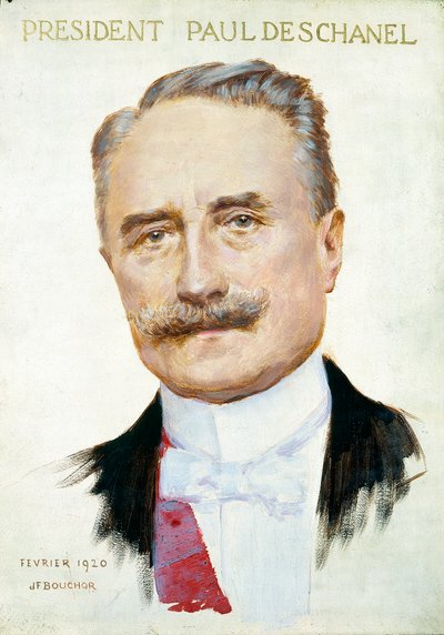 Portrett av Paul Deschanel (1855-1922), republikkens president. Illustrasjon av Joseph Felix Bouchor (1853-1937), februar 1920. Paris. Musee Carnavalet. av Joseph Felix Bouchor
