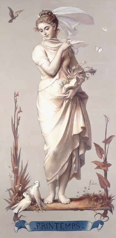 De fire årstidene - Printemps, 1873-74 av Joseph Felon