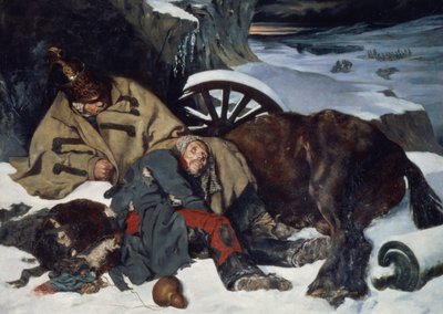 Scene fra tilbaketrekningen fra Russland av Joseph Fernand Boissard de Boisdenier