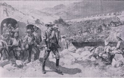 Etter slaget: en melankolsk retur (litho) av Joseph Finnemore