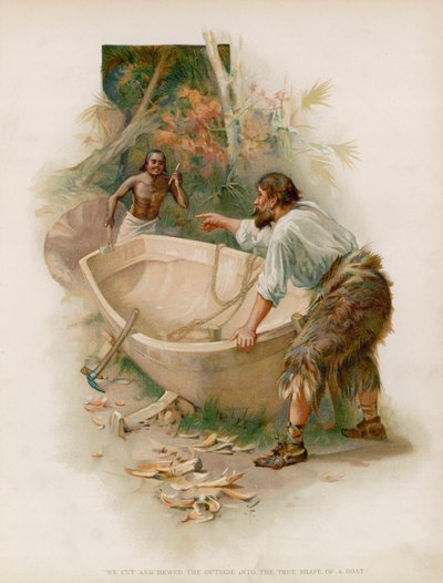 Illustrasjon for Robinson Crusoe av Joseph Finnemore