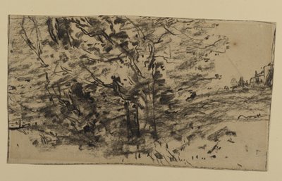 Study of Trees, 1870 (grafitt på papir) av Joseph Frank Currier