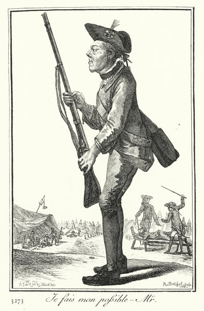Jeg gjør mitt beste, sir (gravering) av Joseph Franz von (after) Goez