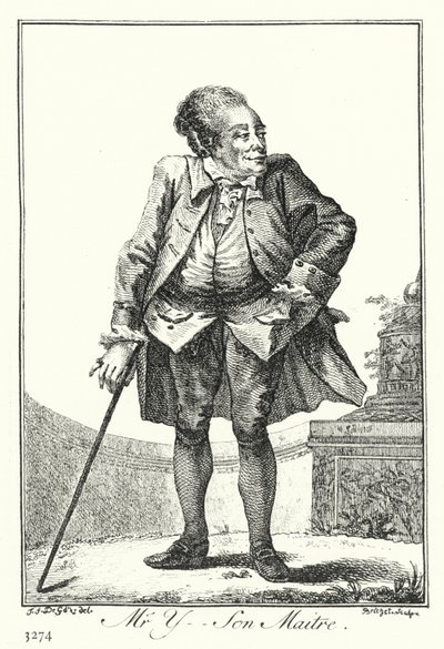 Mr Y, His Master (gravering) av Joseph Franz von (after) Goez
