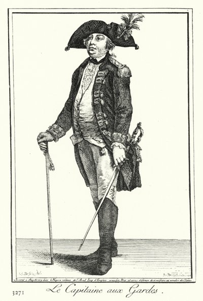 Kapteinen for vaktene (gravering) av Joseph Franz von (after) Goez