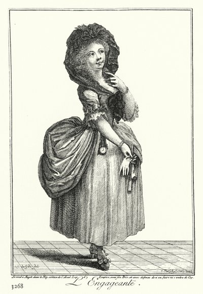 Den sjarmerende jenta (gravering) av Joseph Franz von (after) Goez