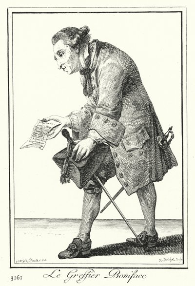 Kontorist Boniface (gravering) av Joseph Franz von (after) Goez