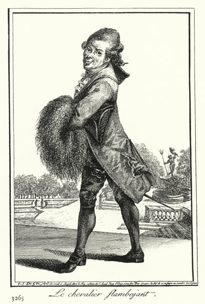 The Flamboyant Knight (gravering) av Joseph Franz von (after) Goez
