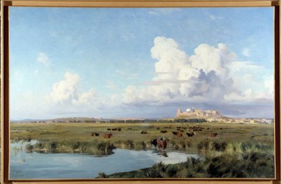 Landskap i Camargue (olje på lerret) av Joseph Garibaldi