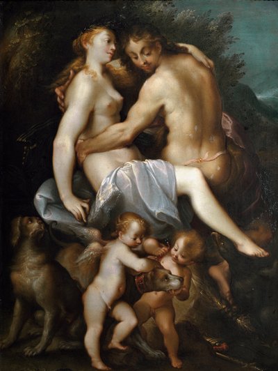 Adonis og Venus Maleri av Joseph Heintz kalt den eldste av Joseph Heintz