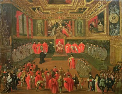 Publikum med dogen på College of the Ducale Palace av Joseph Heintz