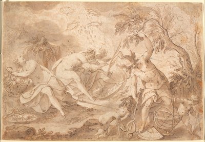 Ulike guder og gudinner: Ceres, Venus, Mars og Merkur av Joseph Heintz d.Æ.