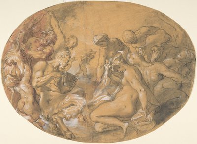 Satyrer og nymfer, ca. 1599. av Joseph Heintz the Elder