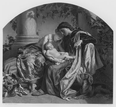 Den førstefødte, fra bildet i Den Kongelige Samling (gravering) av Joseph Henri François van Lerius