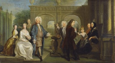 Et familiesamtalestykke, ca. 1730 av Joseph Highmore