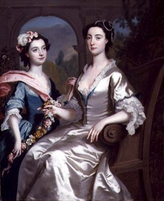 Fru Elizabeth Birch og hennes datter, 1741 av Joseph Highmore