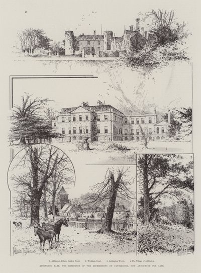 Addington Park, residensen til erkebiskopene i Canterbury, annonsert nå for salg av Joseph Holland Tringham