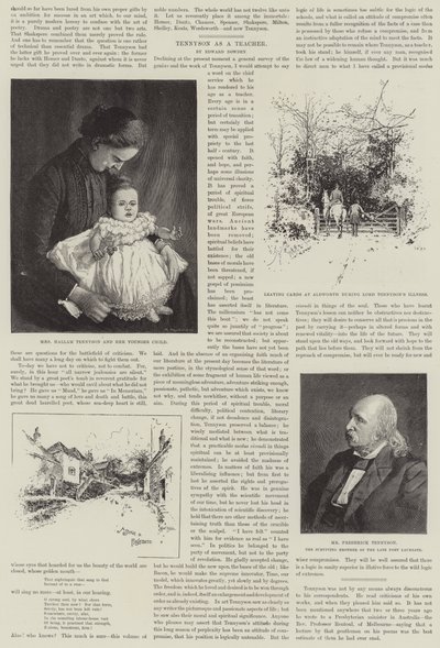 Alfred, Baron Tennyson, poetprisvinner av Joseph Holland Tringham