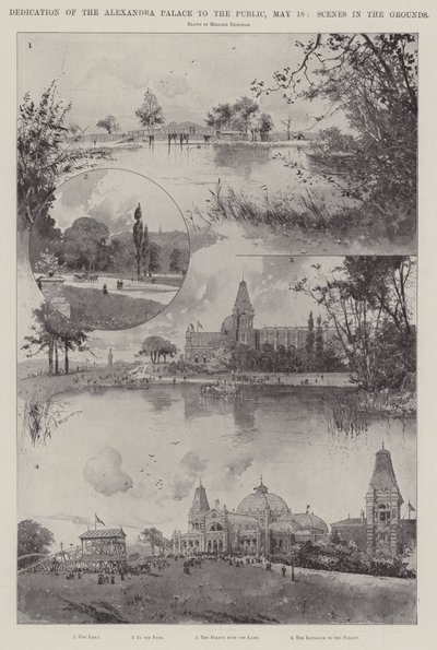 Innvielse av Alexandra-palasset til publikum, 18. mai, Scenes in the Grounds av Joseph Holland Tringham