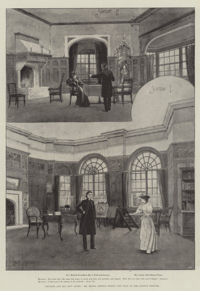 Michael and His Lost Angel, Mr Henry Arthur Jones sitt nye skuespill på Lyceum Theatre av Joseph Holland Tringham