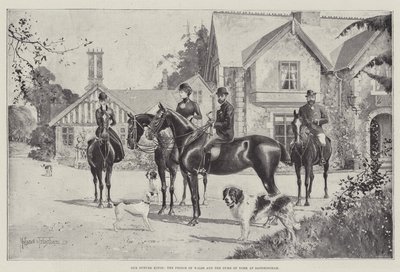 Våre fremtidige konger, prinsen av Wales og hertugen av York i Sandringham av Joseph Holland Tringham