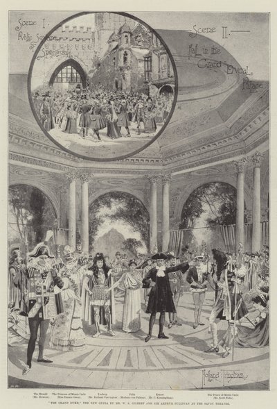 The Grand Duke, the New Opera av Mr WS Gilbert og Sir Arthur Sullivan på Savoy Theatre av Joseph Holland Tringham