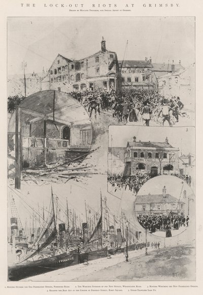 The Look-out Riots i Grimsby av Joseph Holland Tringham
