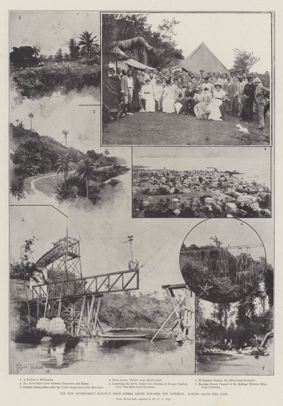 Den nye regjeringsjernbanen fra Sierra Leone mot innlandet, scener langs linjen av Joseph Holland Tringham