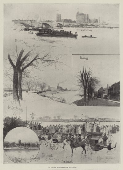 Oxford og Cambridge Boat-Race av Joseph Holland Tringham
