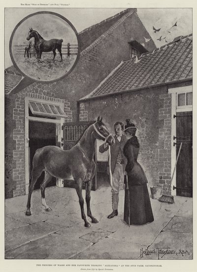 Prinsessen av Wales og hennes favorittåring Alexandra på Stud Farm, Sandringham av Joseph Holland Tringham