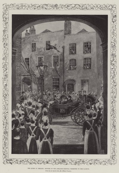 Dronningen i Irland, leger ved Adelaide Hospital presenterte for Hennes Majestet av Joseph Holland Tringham
