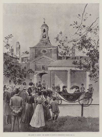Dronningen i London, Hennes Majestet På vei til Kensington Palace, 15. mai av Joseph Holland Tringham