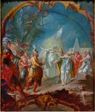 Attila før pave Leo I. av Joseph Ignaz Appiani